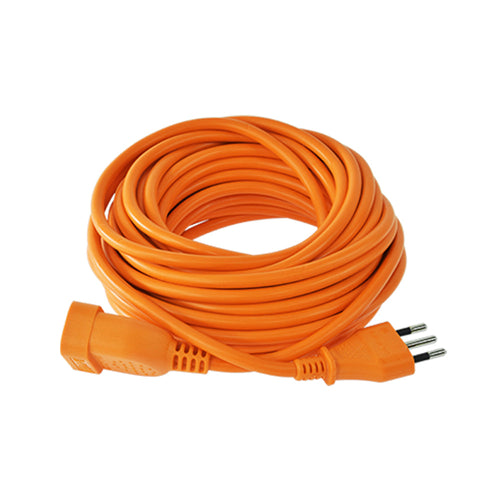 Alargador simple naranjo 10mts., 2P+T, 10A