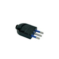 Enchufe macho volante 10A 2P+T negro - Miniatura 1