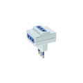 Adaptador triple 10A 2P+T blanco - Miniatura 1