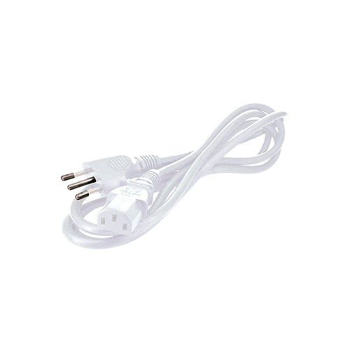 Cable fuente de poder múltiples usos, blanco, 1,8m, 2P+T, 10A