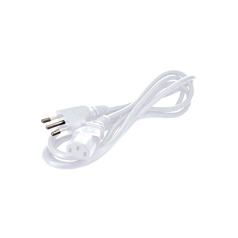 Cable fuente de poder múltiples usos, blanco, 1,8m, 2P+T, 10A
